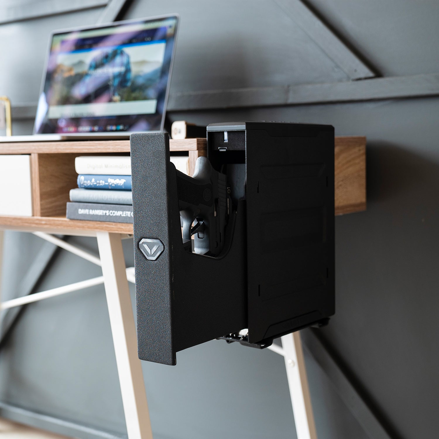 Slider Series ViSN Biometric Pistol Safe: NSL2i-BK