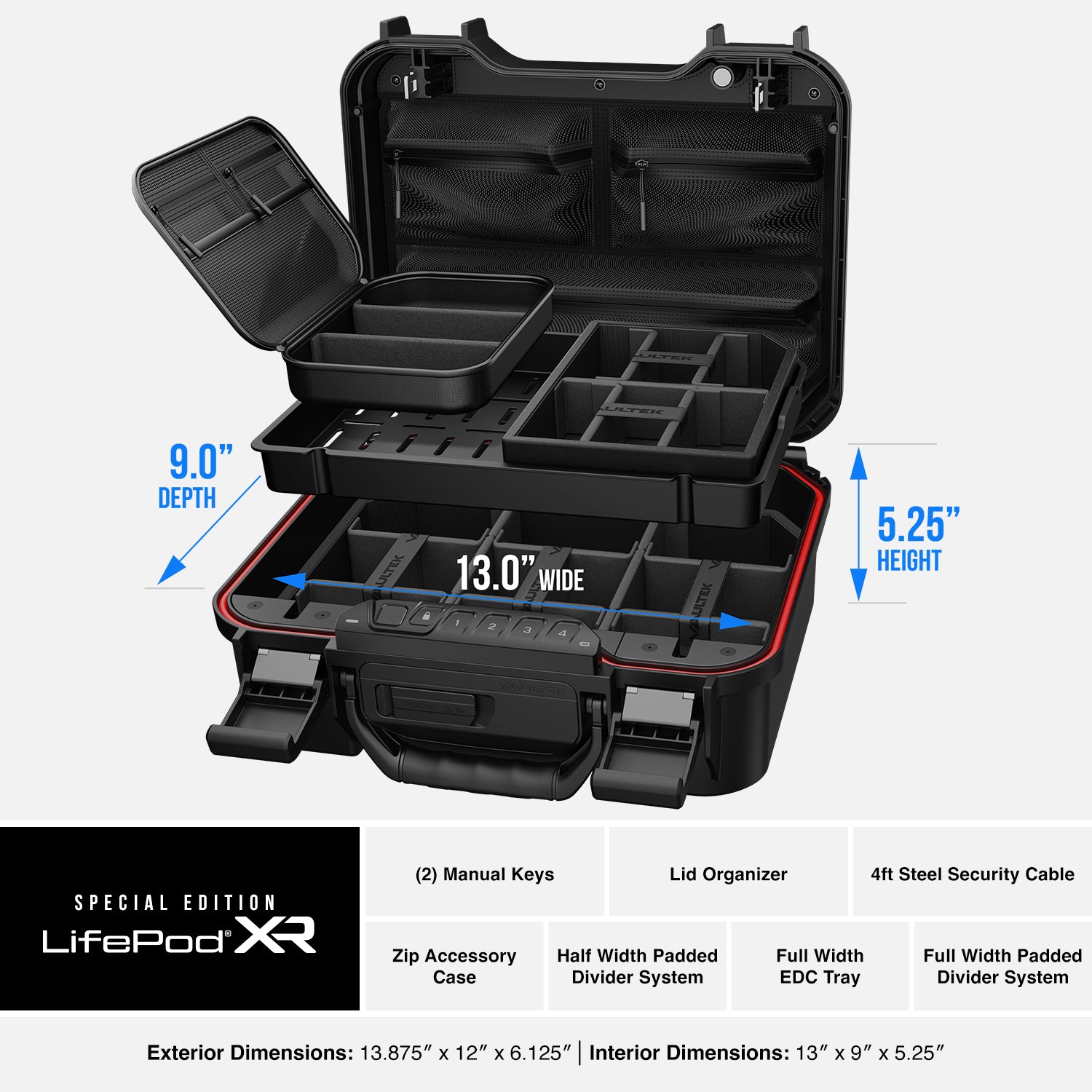 LifePod XR Special Edition Portable Travel Lockbox: XRSi-BK